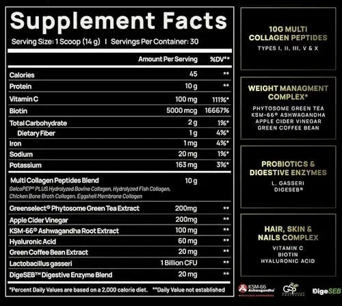 Super Collagen Burn - Premium Collagen Powder for Women Weight & Beauty w. Apple C Vinegar TERRA ELMNT Au supplements