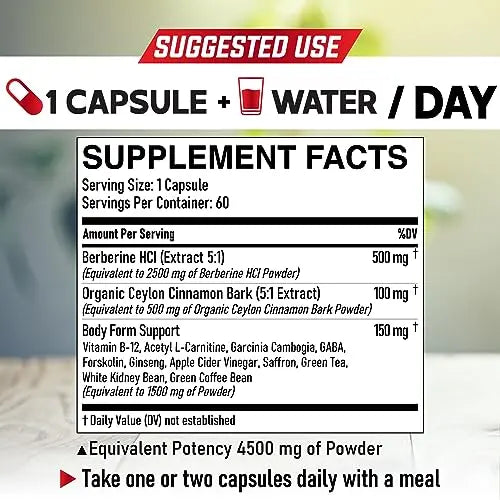 DEDICAD 13in1 Berberine Supplement - 4500mg for Weight Management, Heart & Immune DEDICAD Au supplements