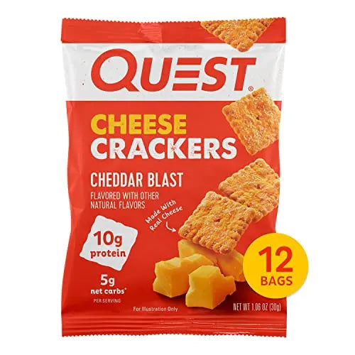 Quest Nutrition Cheese Crackers, Cheddar Blast, High Protein, Low Carb, Made with Real Cheese Quest Nutrition Au supplements