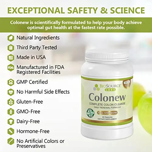 BioSource Labs Colonew Complete Colon Cleanse Natural Detox Supplement for Daily BioSource Labs Au supplements