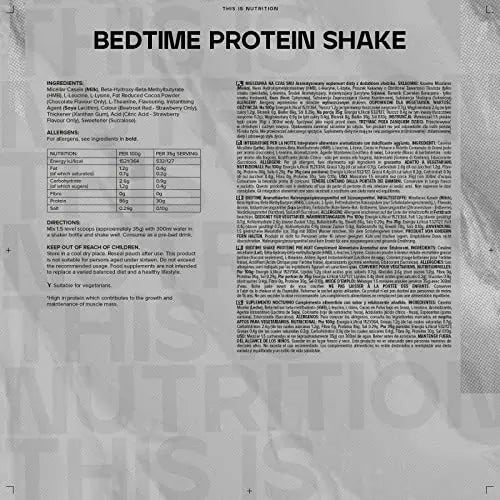 Bulk Bedtime Protein Shake, Micellar Casein Protein Powder, Strawberry, 500 g, Packaging May Vary Bulk Au supplements