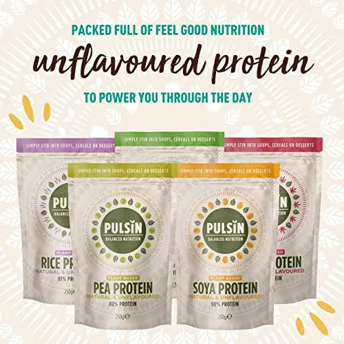 Pulsin - Unflavoured Vegan Pea Protein Powder - 250g - 8.0g Protein, 0g Carbs, 41 Kcals Per Serving Pulsin Au supplements
