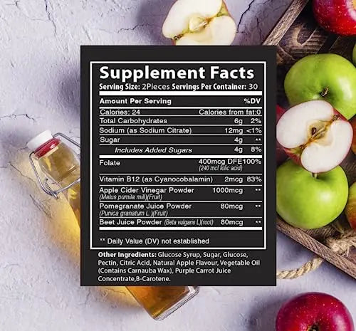 Doc Thackery Apple Cider Vinegar Gummies 1000mg Plus Per Serving, from The Mother Doc Thackery Au supplements