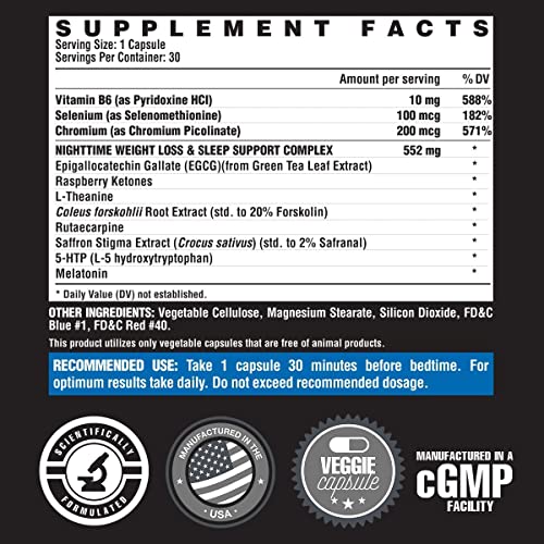 Nutrex Lipo 6 Nighttime Fat Burner | Melatonin Sleep Aid & Weight Loss Diet Pills Nutrex Research Au supplements
