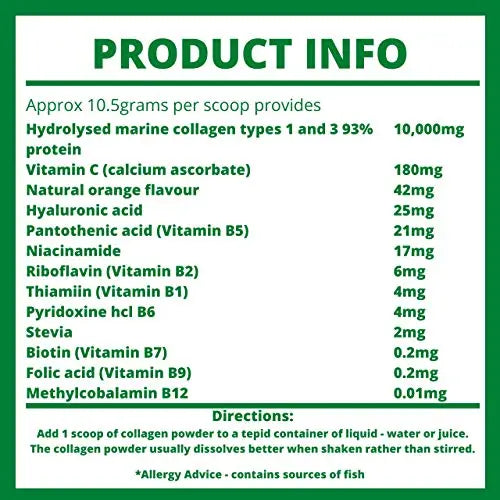 Collagen Powder Marine Supplement | Hydrolyzed Protein peptides with Hyaluronic Acid Vitamin C Biotin etc for Women Men Pure Food Supplements Au supplements