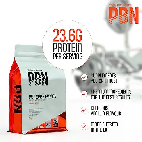 PBN - Premium Body Nutrition Diet Whey Strawberry 1kg Pouch Premium Body Nutrition Au supplements