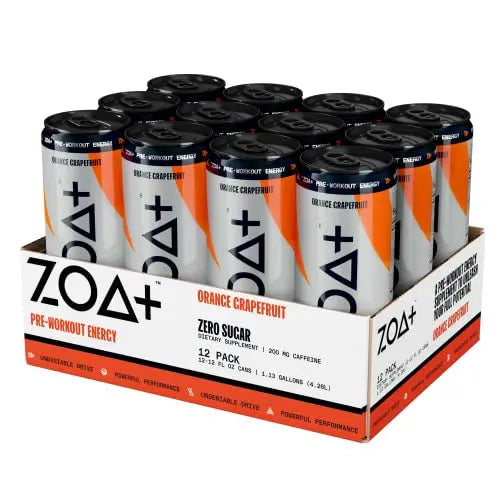 ZOA+ Plus Sugar Free Pre Workout Drinks Bundle | 12 Fl Oz, (36 Pack) | Nitric Oxide Support ZOA Au supplements