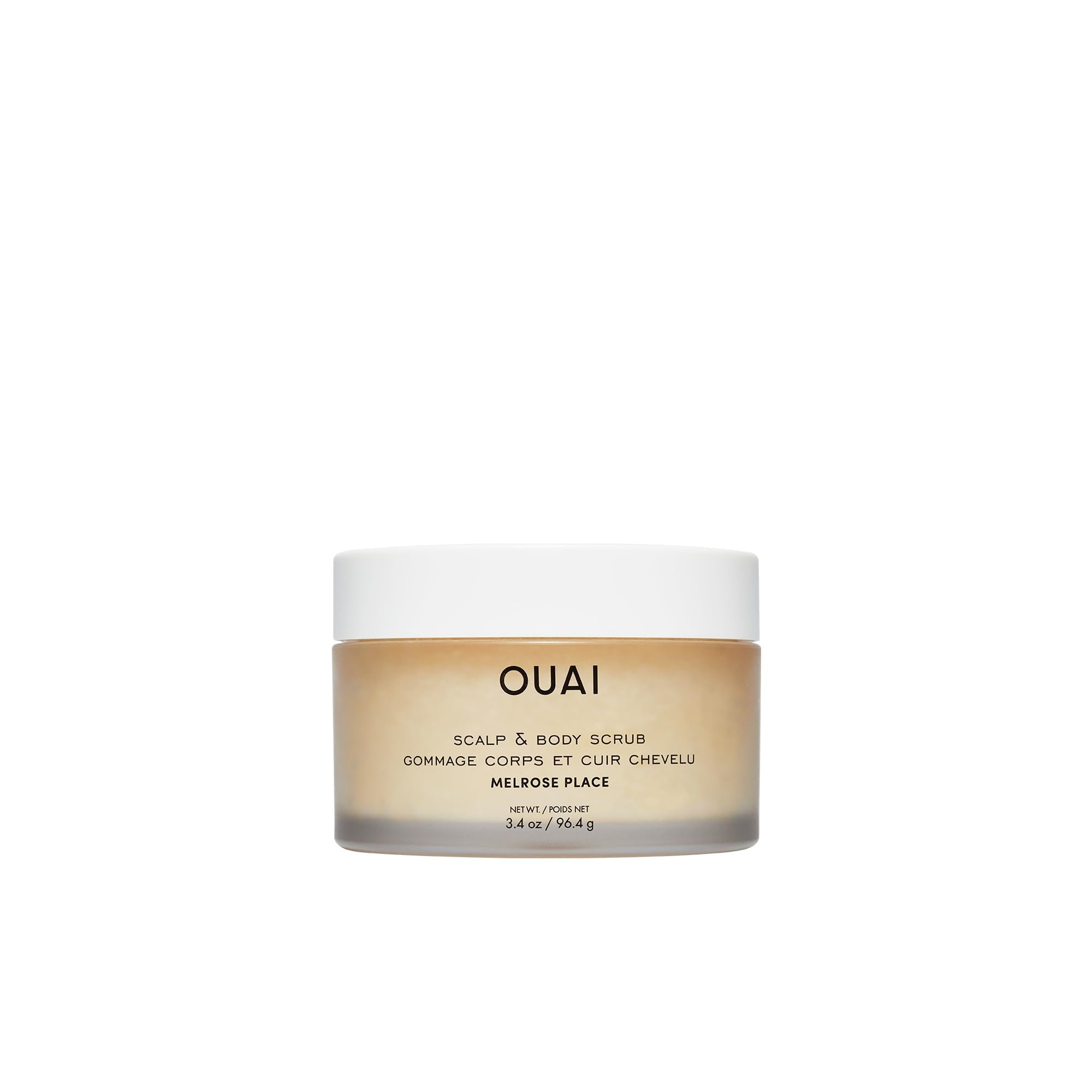 OUAI Scalp & Body Scrub Travel Size, Melrose Place - Exfoliating Body Scrub with Sugar & Coconut Oil Blend for Smooth, Moisturized Skin - Gentle for Removing Product Build Up (3.4 Oz) OUAI Au supplements