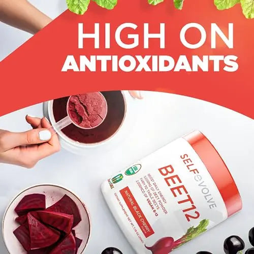selfevolve Beet12 - Organic Beet Root Powder Enhanced with Vitamin B12, Nitric Oxide Booster selfevolve Au supplements