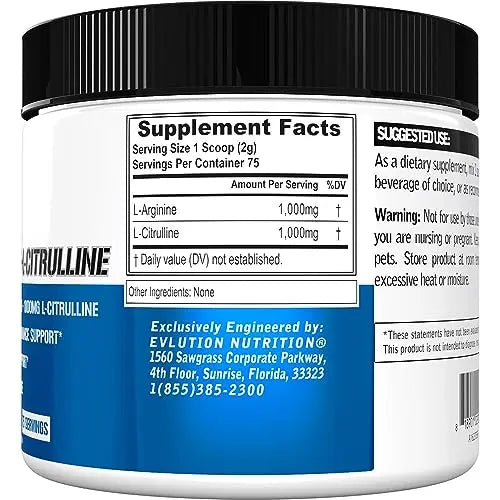 Evlution Nutrition L-Arginine + L-Citrulline - Endurance + Workout Performance Evlution Au supplements