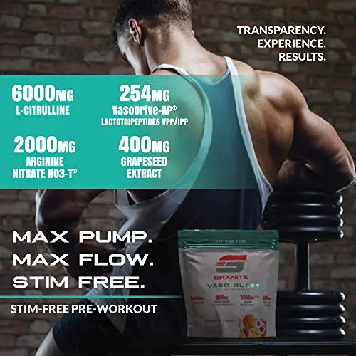 Granite Vaso Blast Advanced 'Stim-Free' Pre-Workout | Supports Vasodialation, NO Conversion Granite Supplements Au supplements