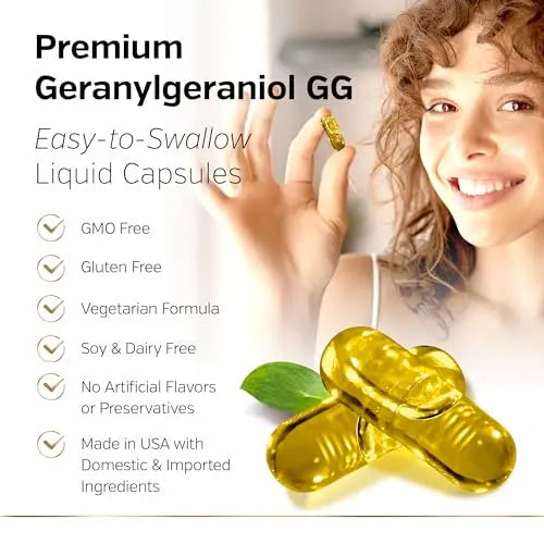 Premium Geranylgeraniol Supplement – GG-Gold 150mg with DeltaGold Vitamin E Tocotrienols Sunergetic Au supplements