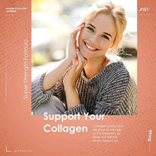Marine Collagen Gummies - Wild-Caught Marine - Tapioca Based - High Potency Hydrolysed Marine Collagen Gummies ALPHA01 Au supplements