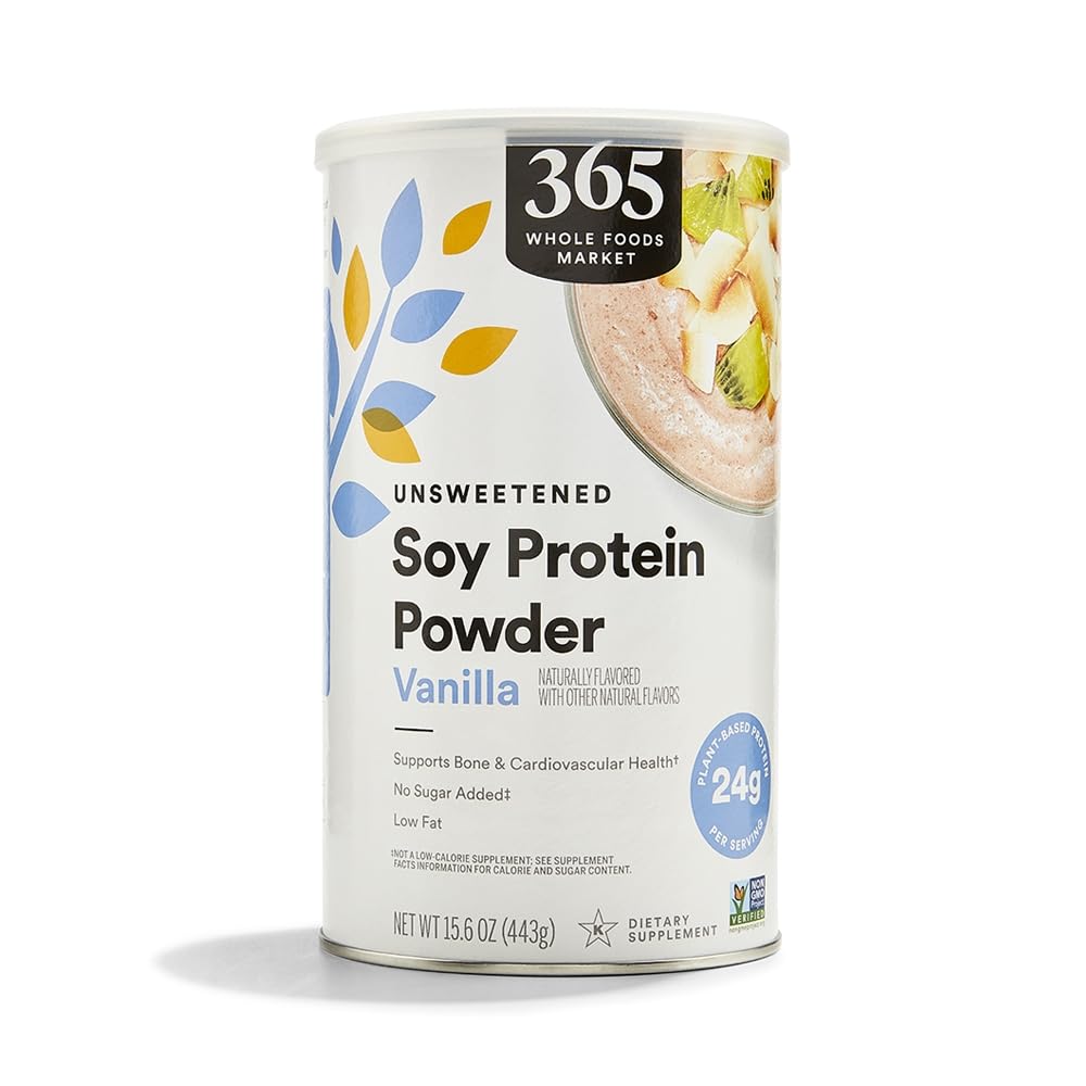 365 by Whole Foods Market, Soy Protein Powder, Unsweetened Vanilla Flavor, 15.63 oz
