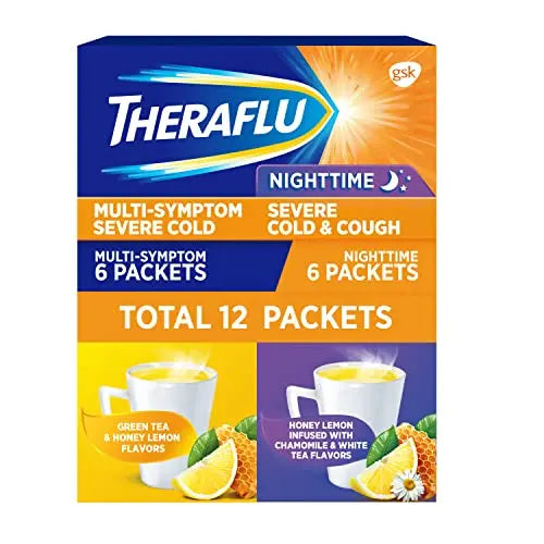 Theraflu Combo Daytime and Nighttime Severe Cold Relief Powder, Honey Theraflu Au supplements