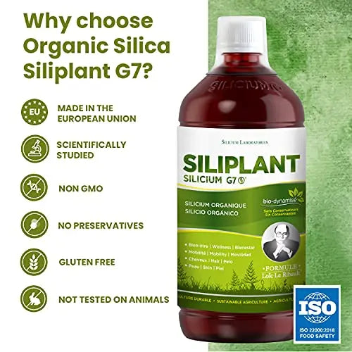 G7 Siliplant Improved Formula. Liquid Silica Supplement Collagen Booster, Strengthens Bones G7 Au supplements