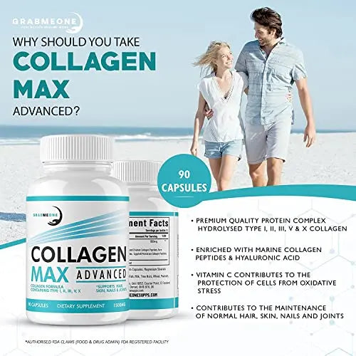Premium Marine Collagen Supplements for Women, Ultra Potent Marine Collagen Capsules Collagen Max Au supplements