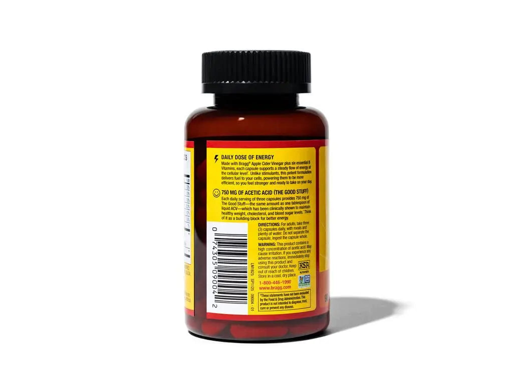 Bragg Apple Cider Vinegar True Energy Capsules – 6 B Vitamins – Caffeine Free Bragg Au supplements