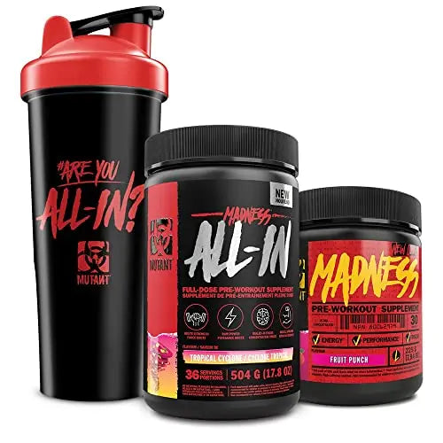 Mutant | Madness and Madness All-in | Double Pre-Workout Bundle | Fruit Punch and Melon Mutant Au supplements