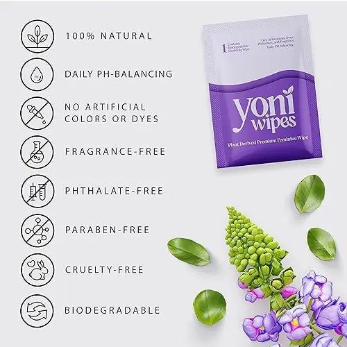 Yoni Wipes - 30 Count Biodegradable & Flushable Feminine Wipes, pH-Balanced, Aloe Vera & Vitamin E Yoni Wipes Au supplements