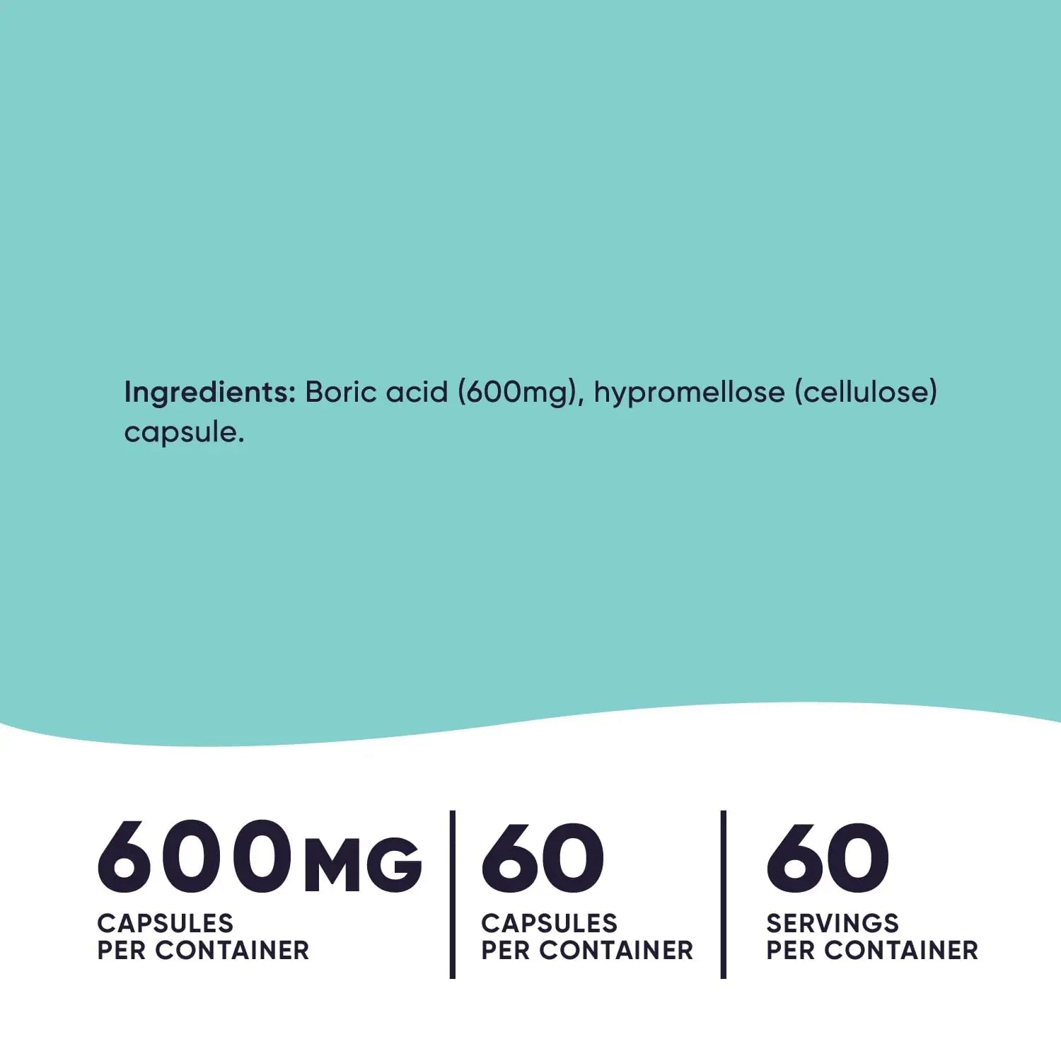Nutricost Boric Acid 600mg, 60 Capsules - Vaginal Suppository - Non-GMO - for Women Nutricost Au supplements