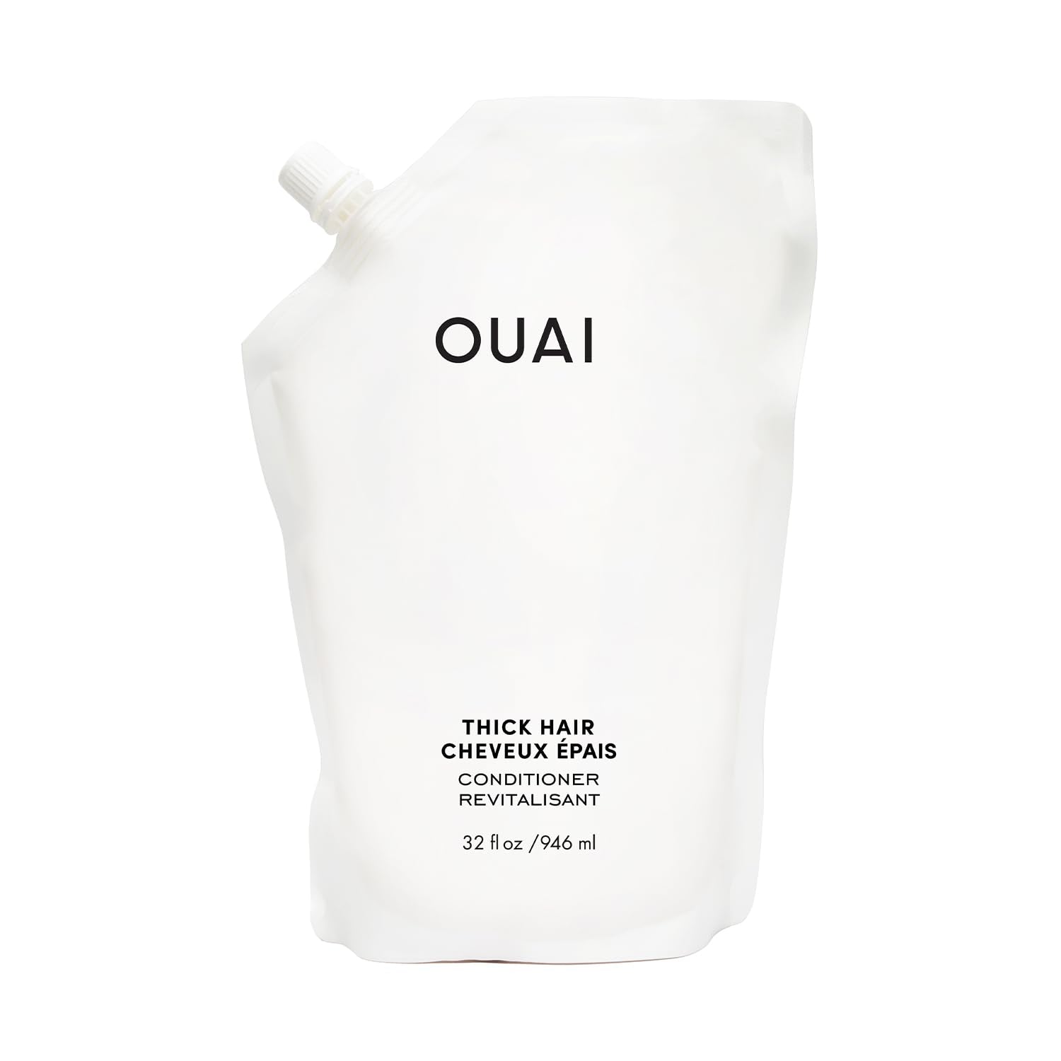 OUAI Thick Hair Conditioner Refill - Moisturizing Conditioner for Dry, Frizzy Hair - Keratin, Marshmallow Root, Shea Butter and Avocado Oil - Paraben, Phthalate & Sulfate Free (32 Oz) OUAI Au supplements