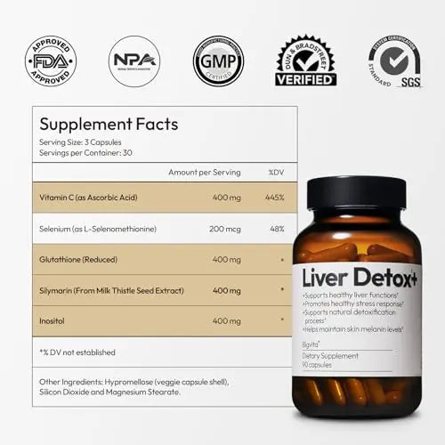 BigVita Liver Detox Vegan Gluten Free Liver Health Supplement Cleanse Detox & Repair BigVita Au supplements