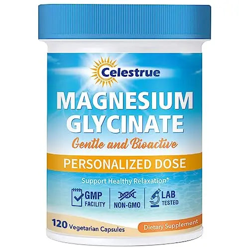 Celestrue Magnesium Glycinate, Fully-Chelated, Optimal Absorption, Gentle on The Stomach Celestrue Au supplements