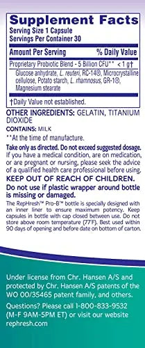 RepHresh Pro-B Probiotic Feminine Supplement (.60 Count) Rephresh Au supplements