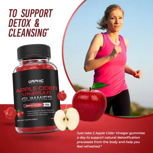 Apple Cider Vinegar Gummies with Mother- 1000mg - Supplement Formulated to Support ORPHIC NUTRITION Au supplements