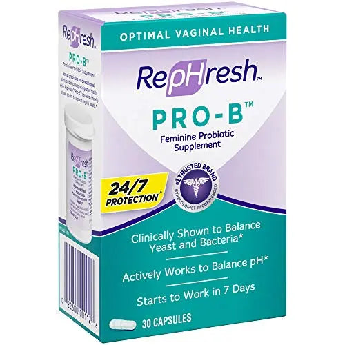 Rephresh Pro-B Probiotic Supplement for Women, 30 Oral Capsules (Pack of 2) Rephresh Au supplements