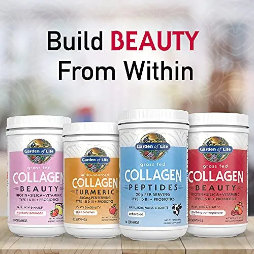 Garden of Life Grass Fed Collagen Beauty - Strawberry Lemonade, 20 Servings - Collagen Garden of Life Au supplements