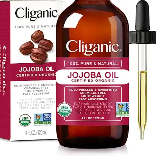 Cliganic Organic Jojoba Oil, 100% Pure (4oz) | Moisturizing Oil for Face, Hair, Skin & Nails Cliganic Au supplements