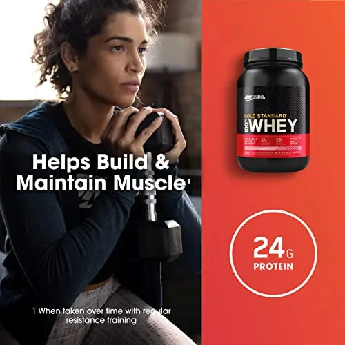 Optimum Nutrition Gold Standard 100% Whey Protein Powder, Delicious Strawberry Optimum Nutrition Au supplements