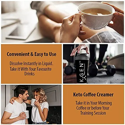 Instant Bulletproof Keto Coffee Creamer UK Made Collagen Latte | Butter Powder, Coconut MCTs & Vitamin C K GEN ketogenic enhancement Au supplements