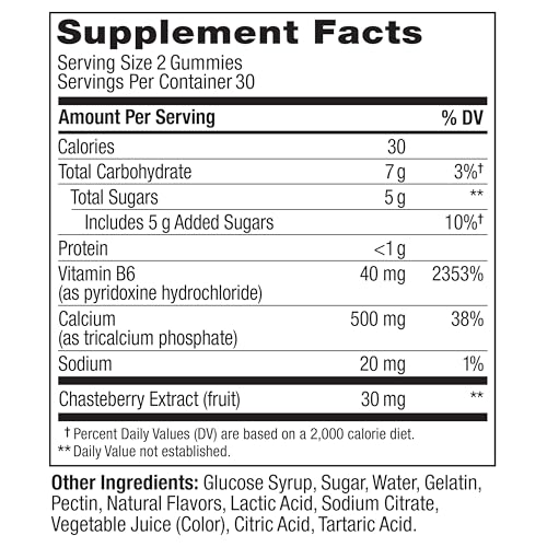 OLLY Period Hero Gummies, PMS Support Supplement,* Chasteberry, Vitamin B6, Calcium, Cran-Raspberry Flavor, 30 Day Supply - 60 Count OLLY Au supplements