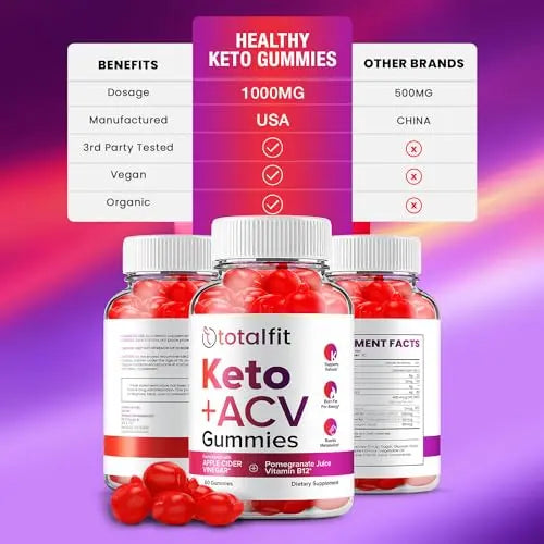 (3 Pack) Total Fit Keto ACV Gummies - Official - Keto TotalFit ACV Advanced Formula Plus Rillvo Au supplements