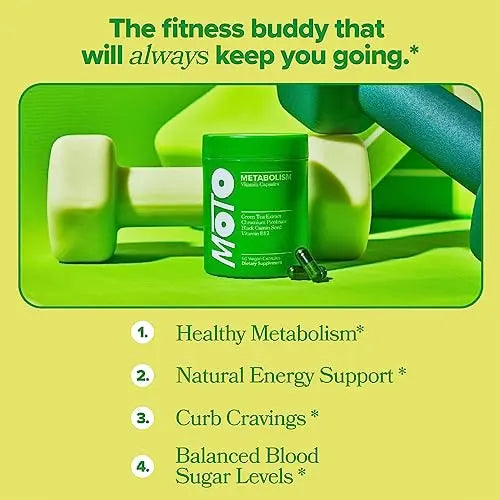 MOTO Metabolism Support for Women - Natural Energy, Curb Cravings, Healthy Metabolism - EGCG O Positiv Au supplements