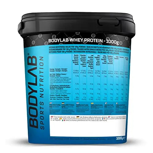 Bodylab24 Whey Protein Powder Milk Chocolate 1kg, Protein-Shake for Your Workout Bodylab24 Au supplements