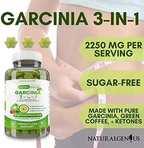 Fat Burning Gummies Pure Extract Garcinia Cambogia, Green Coffee, Raspberry Ketones NATURALGENIUS Au supplements