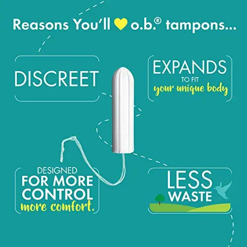 o.b. Pro-Comfort Non-Applicator Tampons, Super Absorbancy, 40 Count (Pack of 1) o.b. Au supplements