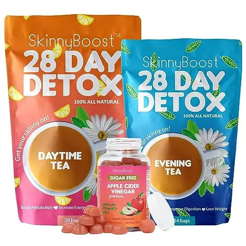 SkinnyBoost - Detox Tea Power Kit-1 - Daytime Tea (28 Bags) 1 Evening Detox Tea (14 Bags) SkinnyBoost Au supplements