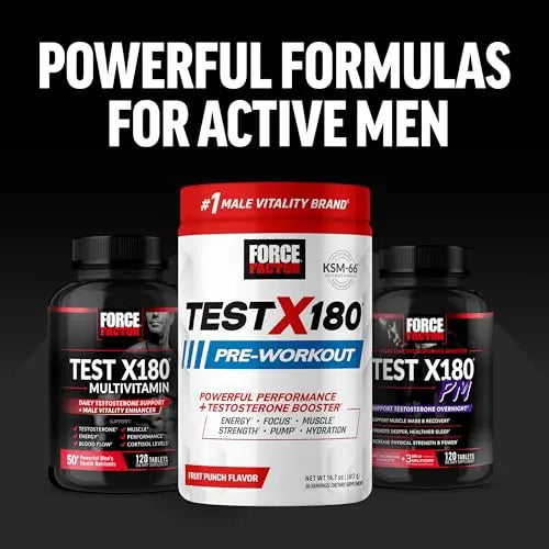 FORCE FACTOR Test X180 Ignite Testosterone Booster for Men, Testosterone Support Force Factor Au supplements