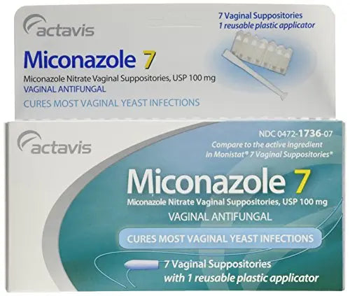 Miconazole 7 Day Vaginal Suppositories 100 mg - 7 ea Miconazole Au supplements