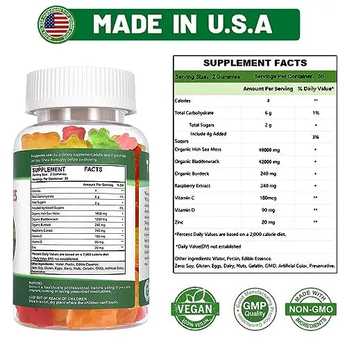 Tary Nally Sea Moss Gummies, Organic Irish Sea Moss Gummies for Adults & Kids Tary Nally Au supplements
