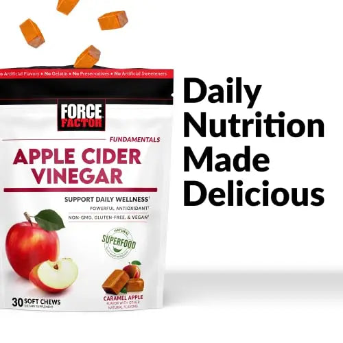 Force Factor Organic Apple Cider Vinegar Soft Chews for Digestion and Metabolism Support Force Factor Au supplements