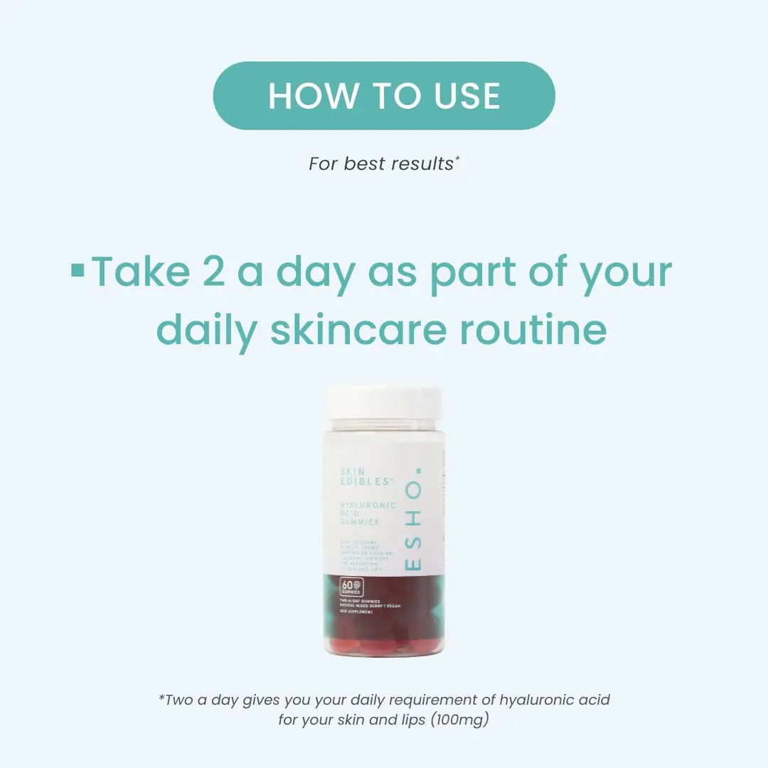 ESHO. Skin Edibles - Hyaluronic Acid-Infused Skin & Lip Care Gummies ESHO Au supplements