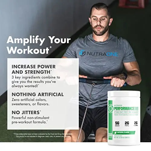 PerformanceOne Best Stimulant-Free Pre Workout Powder by NutraOne for Women and Men NutraOne Nutrition Au supplements