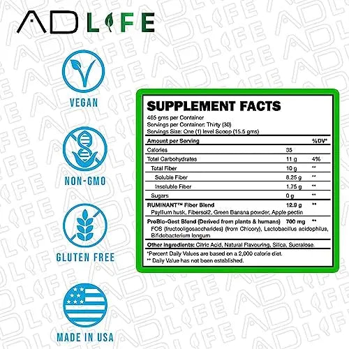 Project AD Fiber+ Fiber Supplement - Supports Gut Health and Digestive Regularity PROJECT AD LLC Au supplements